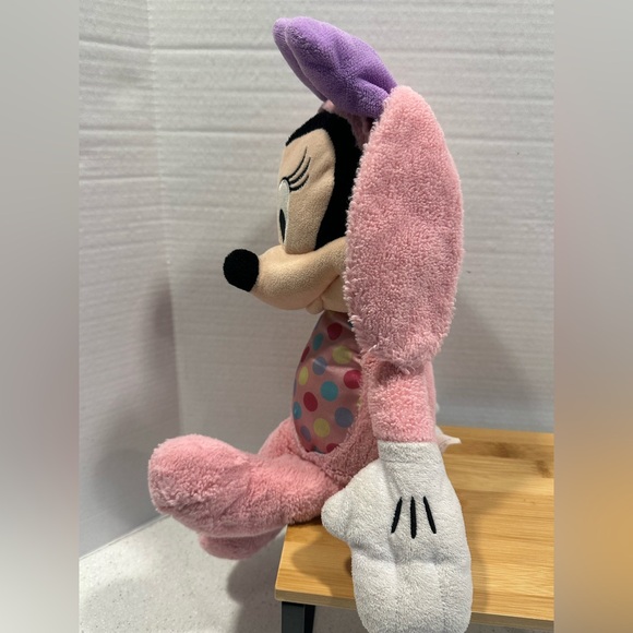 Disney's Minnie Mouse Easter Bunny Large 18” Plush Stuffed Animal Toy! Pink! - Picture 6 of 12